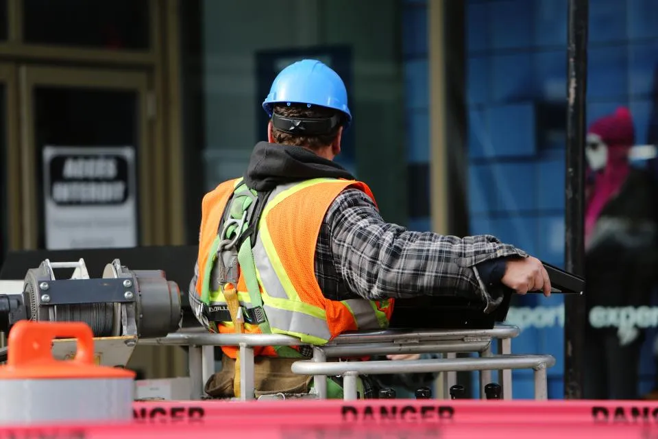 Site engineer in safety gear